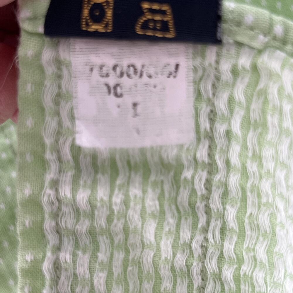 Vintage Tommy Hilfiger Shirt Mens Medium Green Dot Button Down Cotton Casual LS - Picture 6 of 14